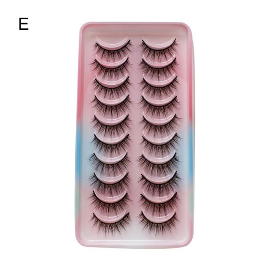 10 пар/коробка модных накладных ресниц для вьющегося макияжа ручной работы
