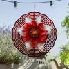 10 Inch Bohemian Wind Chime with 360 Degree Rotating Hook Vibrant Floral Design for Spring Summer Balcony Garden Yard Decoration
