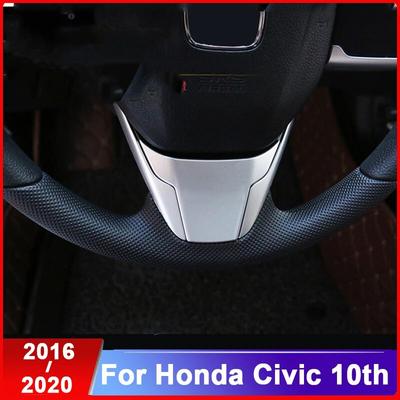 Для Honda Civic 10th 2016-2018 набор декоративных наклеек на руль с модифицированными патчами для интерьера, декоративные блестки