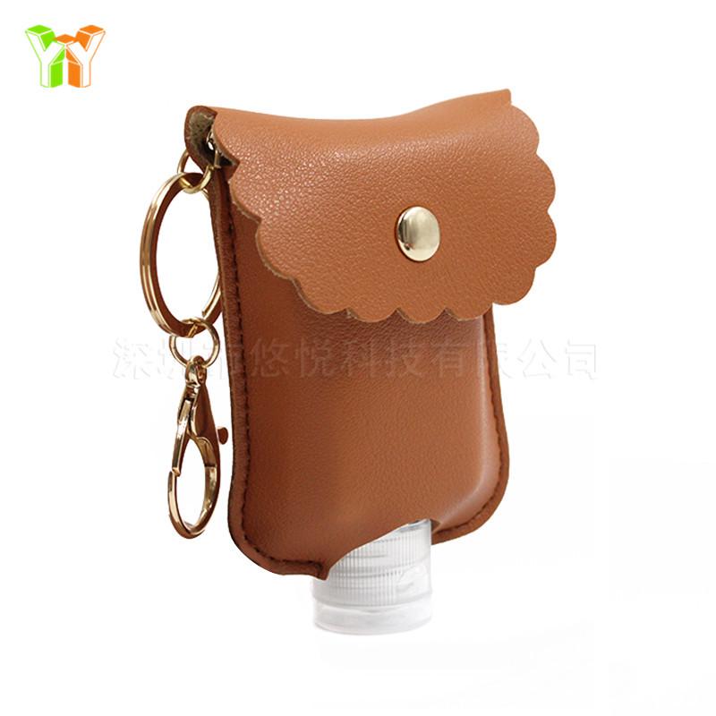 60 мл портативный дезинфицирующий гель для рук с кобурой-брелком, бутылка для путешествий, многоразовая пластиковая бутылка для спирта/дезинфицирующего средства для рук, безопасность