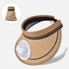 Cooling Fan Sun Hat with Adjustable Straps USB Rechargeable Battery Wide Brim for UV Protection Beach Hat