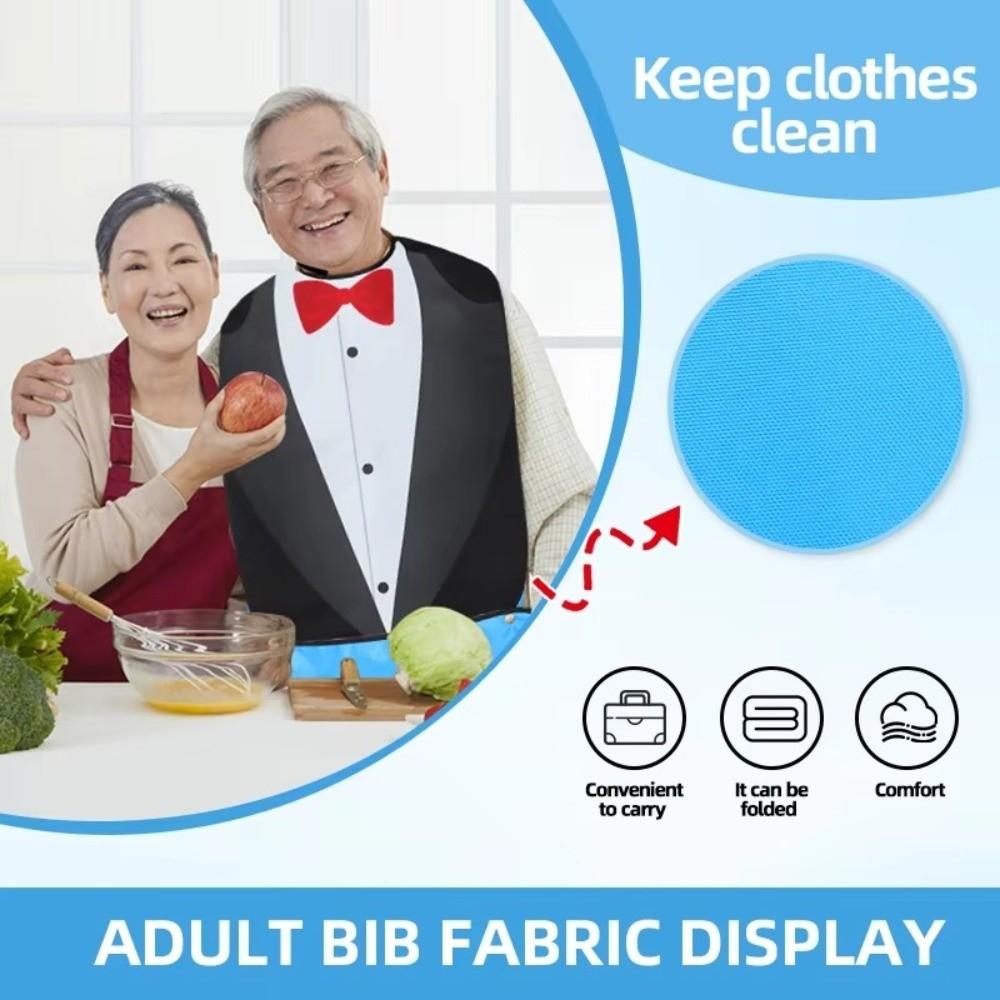 Crumb Catcher Pocket Adult Eating Bib Large Size Reusable Feeding Bib For Elderly
