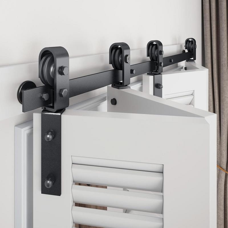 Рельс Раздвижная амбарная дверь Комплекты фурнитуры из углеродистой стали Набор Рельс Раздвижная амбарная дверь Фурнитура Напольный направляющий Раздвижная дверь Склад