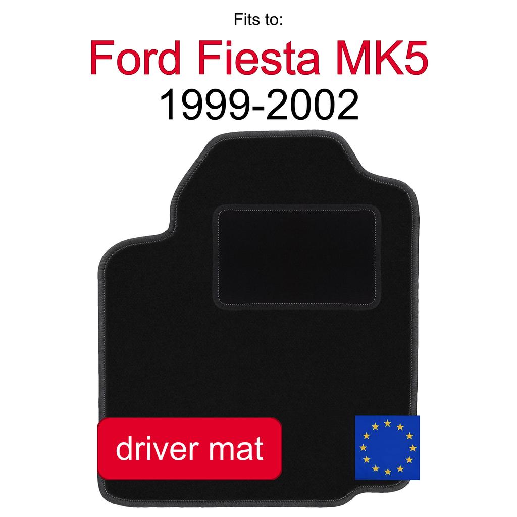 Driver Velour Floor Mat For: Ford Fiesta Mk3 Hatchback (1989-1996)