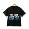 Футбольная футболка с графикой Detroit Lions 4-й даун Смешная цитата для фаната Унисекс