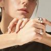 Minimalist 18K Gold Plated Stainless Steel Chunky Dome Ring for Women, Sizes 5 6 7 8, Waterproof Non Tarnish Statement Jewelry