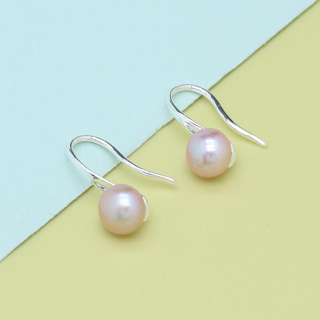 1 Pair Natural Freshwater Purple Pearls Ear Studs Earrings for Women Jewelry 20×6 Mm