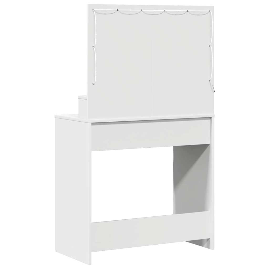 Makeup Table with Drawers White 79 x 41 x 135 cm Engineered Wood
