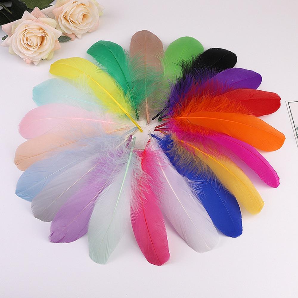 50PCS 12-18cm Goose Feathers Natural Dream Catcher Feathers  Wedding Party Handicraft Accessories
