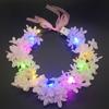 Women Girls Halloween Crown Flower Christmas Party Decoration Glowing LED Wreath Light Up Headband