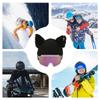 New Cute Cat Ears Ski Headgear Cover Double board Men Women Single Board black Plush Helmet Head Cover Outdoor Warm Protection