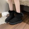 Plus Size Snow Boots Women's 2025 Winter New Casual Fur Warm Wear Platform Cotton Boots