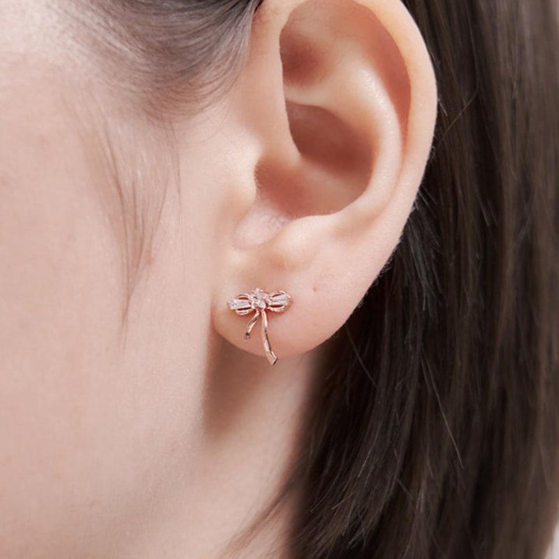 CRANNE Серьги-узлы с лентой 14K GF C24EGF215