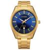 BI1032-58L Men's Quartz Watch, Blue/Gold Stainless Steel, Round Face