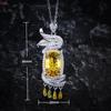 Retro Perfume Bottle Imitation Royal Sapphire Full Drill Multi-color Tassel Pendant Suitable For Ladies' Daily Party Fashion Jewelry