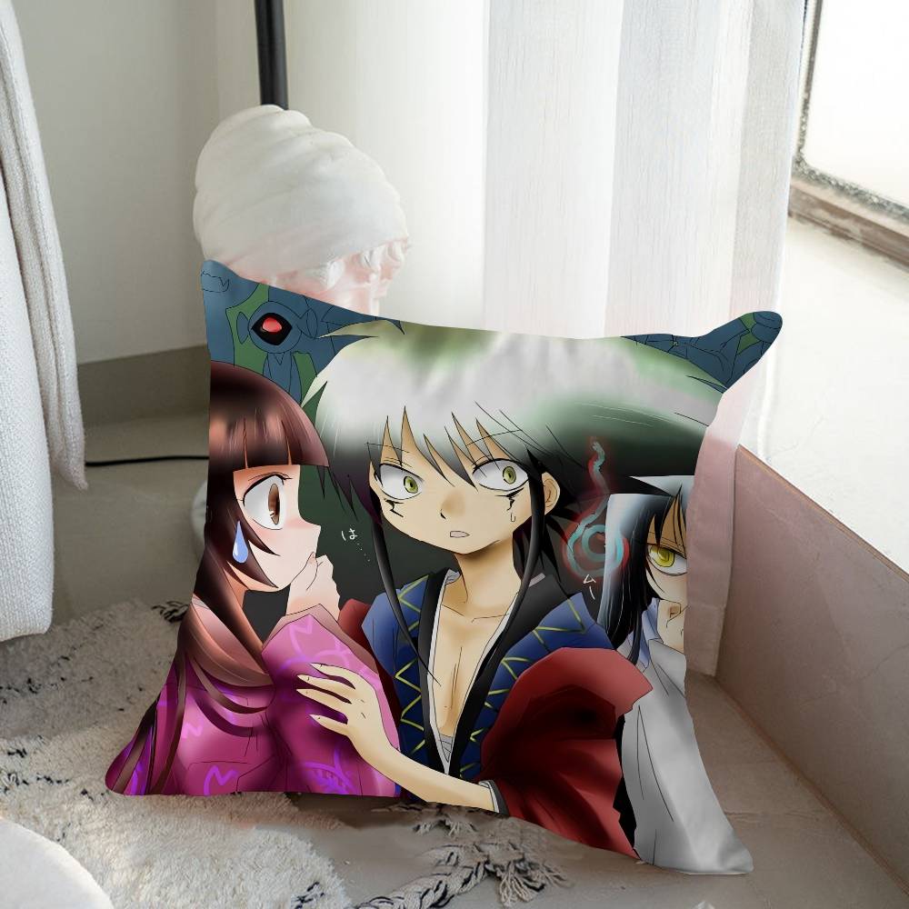 Nura Rise Of The Yokai Clan Pillow Gift Home Office Decoration Bedroom Sofa Car Cushion Cover Case 45x45