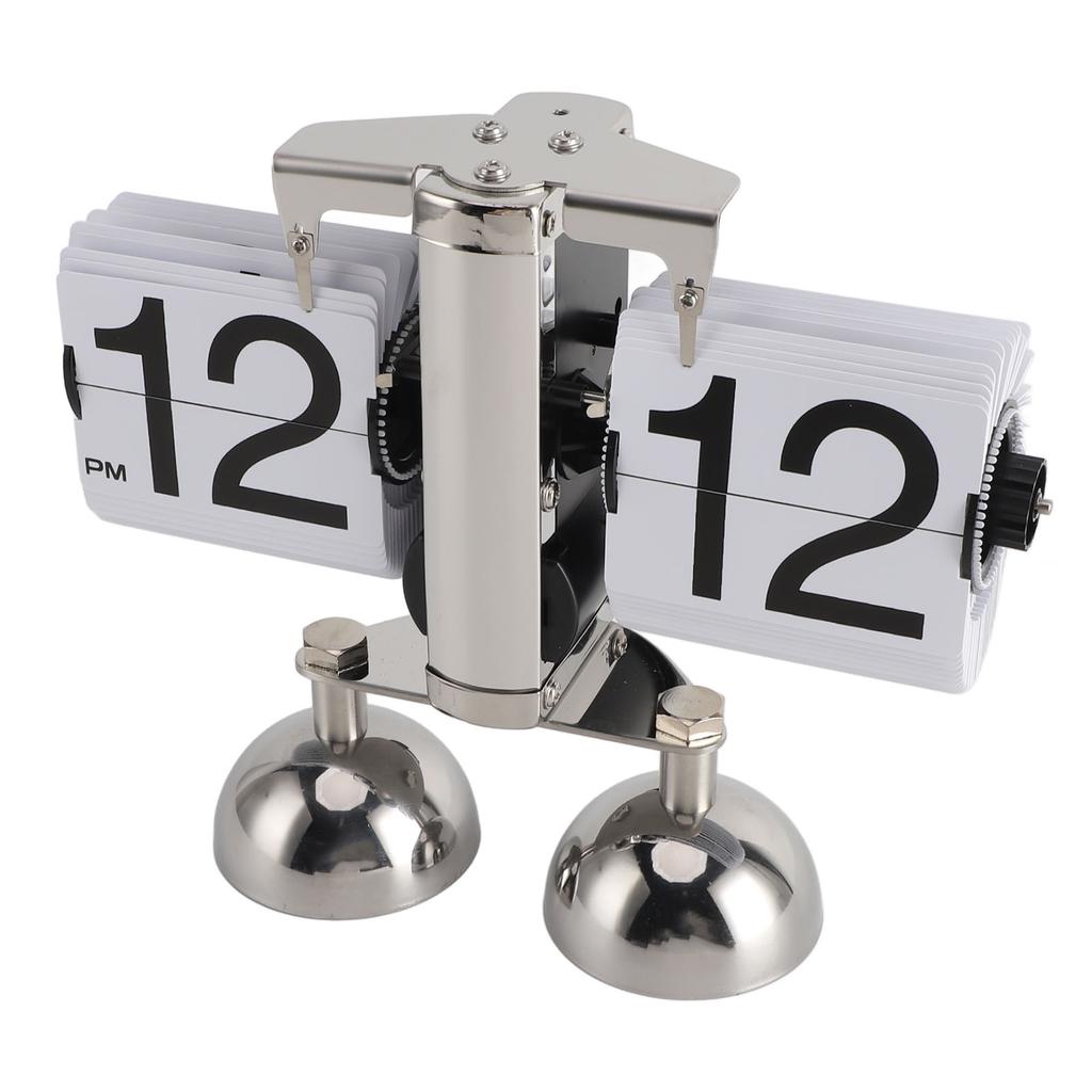 Retro Digital Flip Down Clock Flip Desk Clock Mechanical Battery Powered Home Office Decor 2 Legs 12 Hour