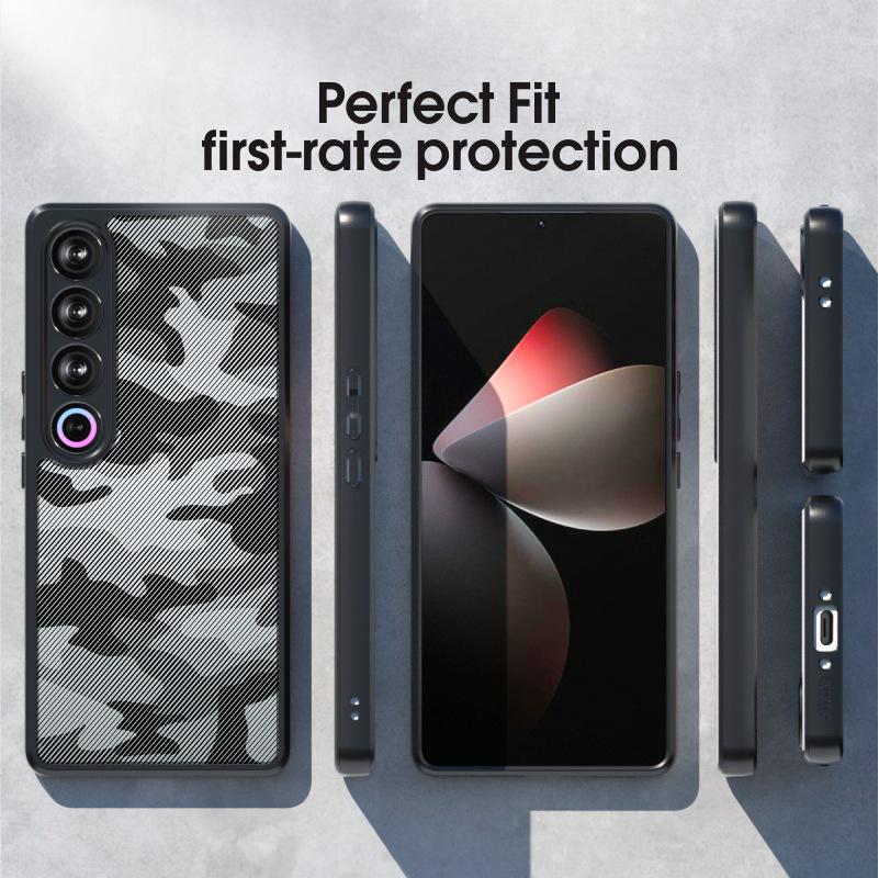 Прочный тактический камуфляжный чехол с ремешком для Meizu 21 Pro