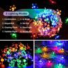 5M/7M Outdoor Courtyard Solar Fairy Lights Cherry Blossoms Solar String Lights Christmas Decorative Lighting Lamp
