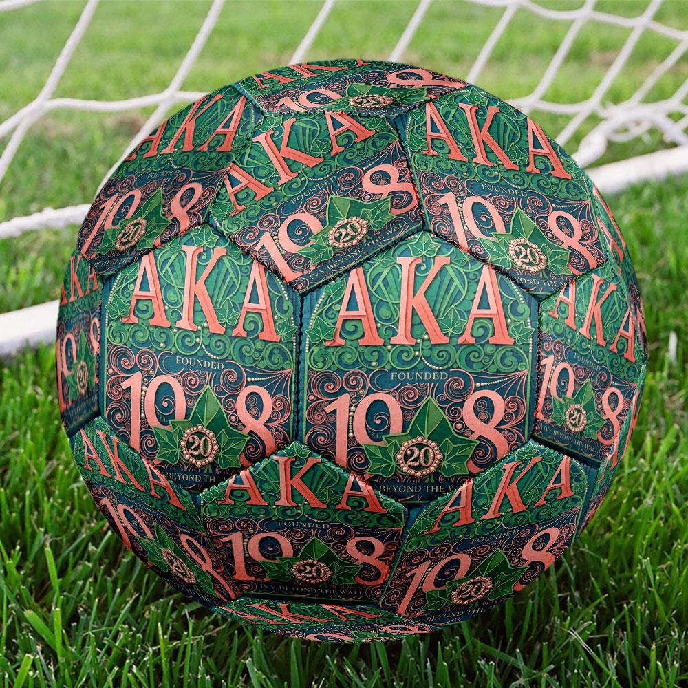 Футбольный мяч Alpha Kappa Alpha, размер 5. Стандартный мяч для матчей, спортивных игр и тренировок команды. Идеальный подарок для любителей футбола.