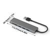 Portable USB Hub 4 Port USB 3.0 Splitter Aluminum USB Hub Speed  USB Adapter Flash Drive USB Hub Upgrades for Laptop