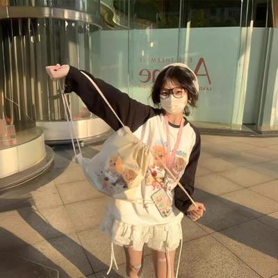 Ретро- женский топ с уникальным дизайном, колор-блок, свободный базовый слой с длинными рукавами реглан