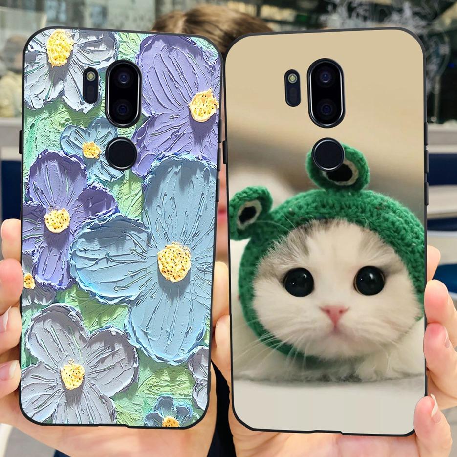 For LG G7 thinQ Case G710EM LM-G710 G710 Luxury Painted Cover Soft Silicone Phone Cases For LG G7 ThinQ Back Covers 6.1'' Bumper