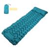 Inflatable Camping Mat Blue Ergonomic Foot Press Inflating Waterproof Camping Sleeping Pad with
