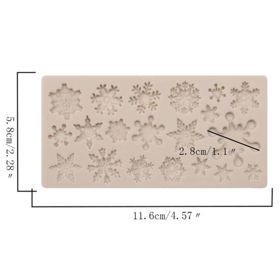 Christmas Snowflake Shape Cake Mold Silicone Party DIY Fondant Candy Baking Tool