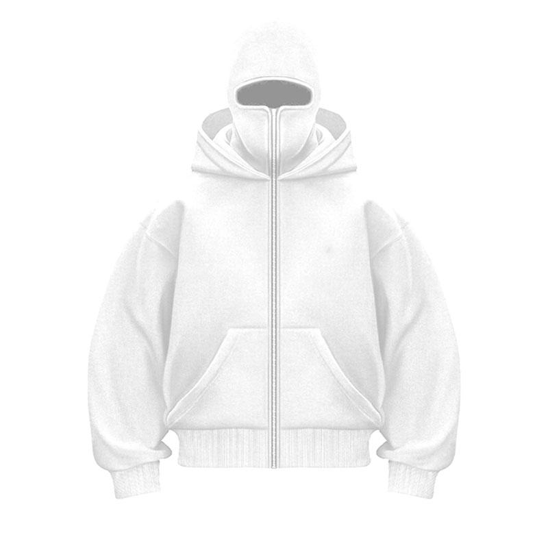 Y2K Gothic Harajuku Double Hat Design Sportswear Winter Windproof Hoodie