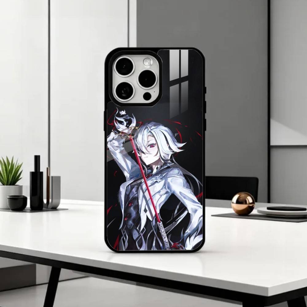A-Arlecchino G-Genshin Impact Phone Case For iPhone17,16,15,14,13,12,11 Plus,Pro Max Magnetic For Magsafe Wireless Charging