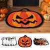 Thickened Cashmere-like Rug Halloween Bath Mat, Non-Slip Fluffy Ghost Rug, Gothic Pumpkin Absorbent Washable Dirt-resistant Floor Mat Bathroom