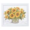 Olympus Thread Cross Stitch Embroidery Kit Flower Garden Easy Flower Embroidery Frame Sunflower White 7287