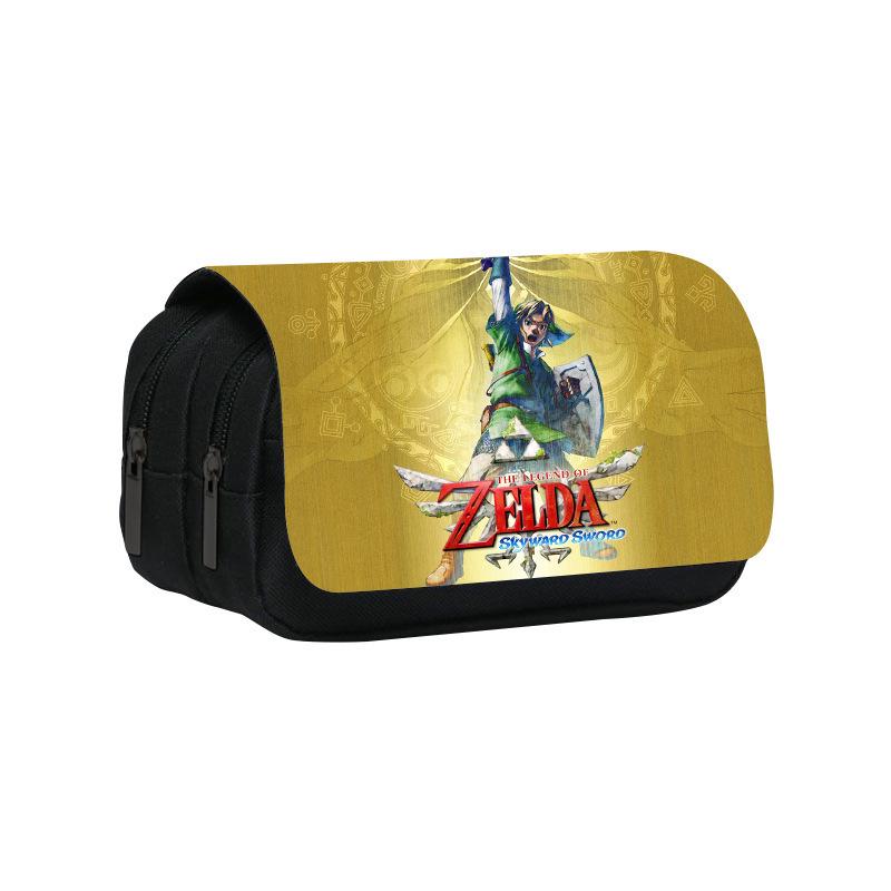 Zelda Legend Double-Layer Pencil Case: King's Tear Design for School Students