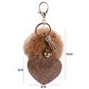 for Women's Bags Girls Ornaments Rhinestone Heart Rhinestone Keyrings Bag Pendant Pompom Keychains