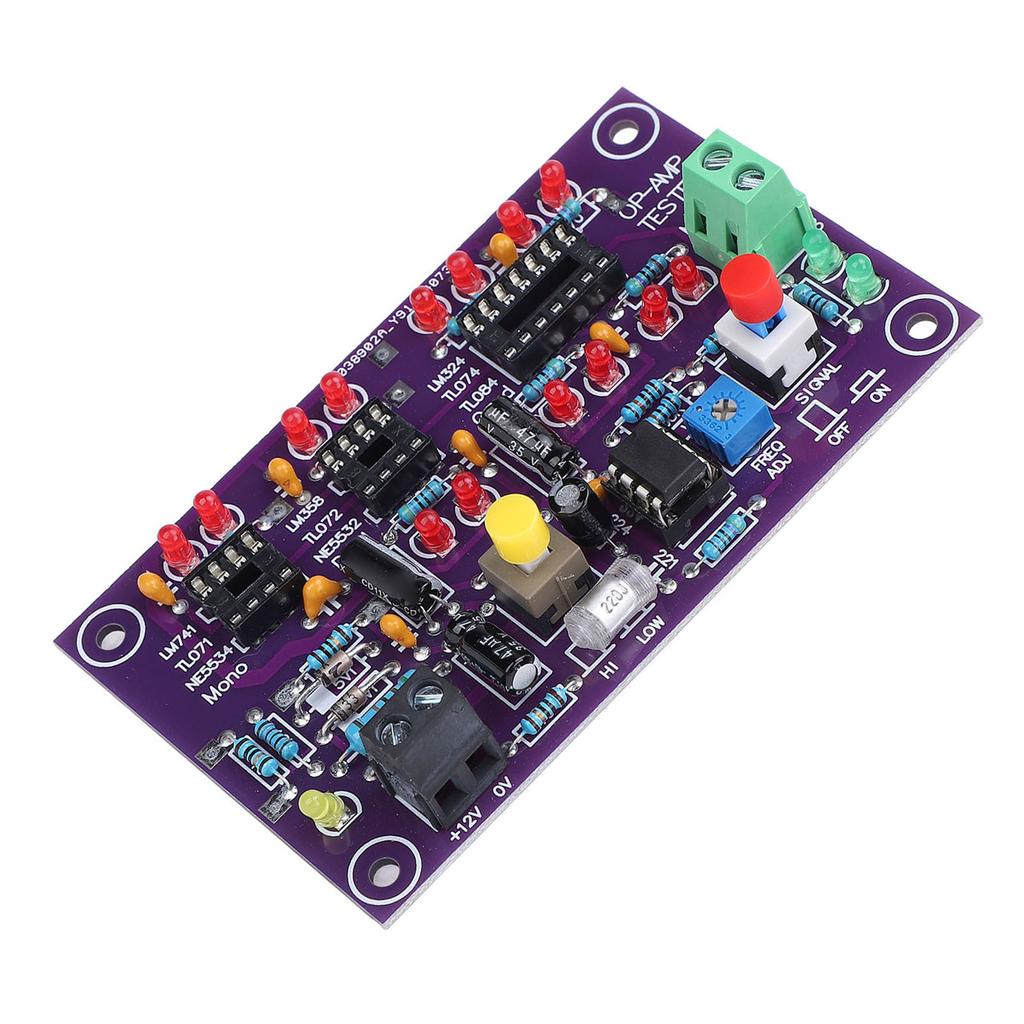 Operational Amplifier Test Board OP AMP Testing Module for Single Double Quad DC12V T2 Tester