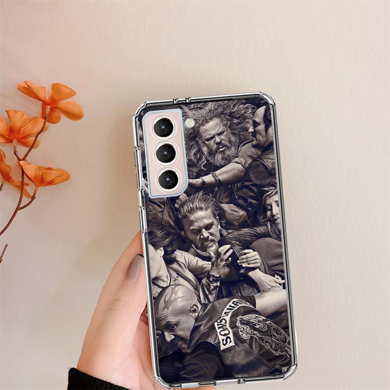 Чехол для телефона Сыны Анархии Для Samsung S24 S25Edge Galaxy S22 S25 Ultra S21 S23 FE S20 S10 Plus S10E Защитный корпус Clear Sil