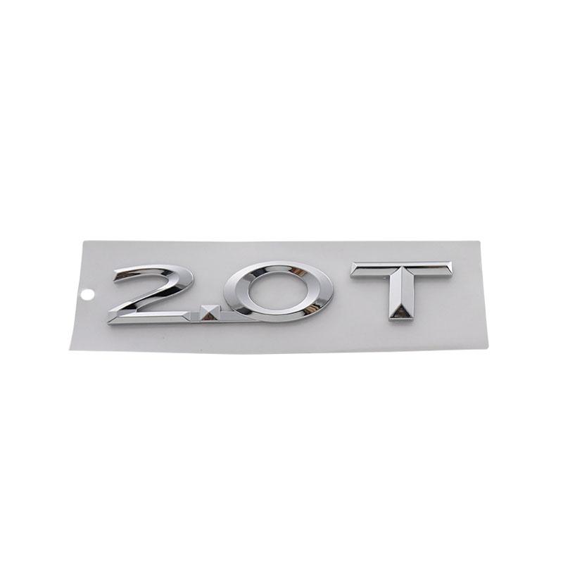 3D Premium 2.0T 2.0 T Letters for Car Fender Trunk Rear Bonnet Decal Emblem Badge Sticker