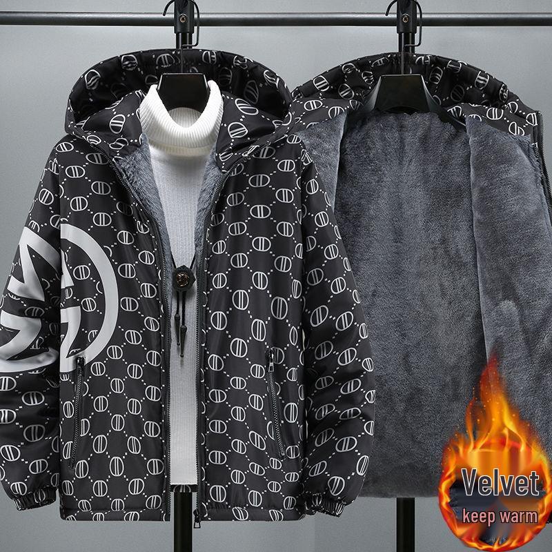 Европейская модная мужская клетчатая жаккардовая куртка с воротником-стойкой - Весенне-осенний повседневный топ в корейском стиле