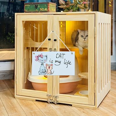 Кошка в моей жизни деревянный декор для дома 20 см х 10 см милый настенный знак для любителей кошек художественная ручная работа
