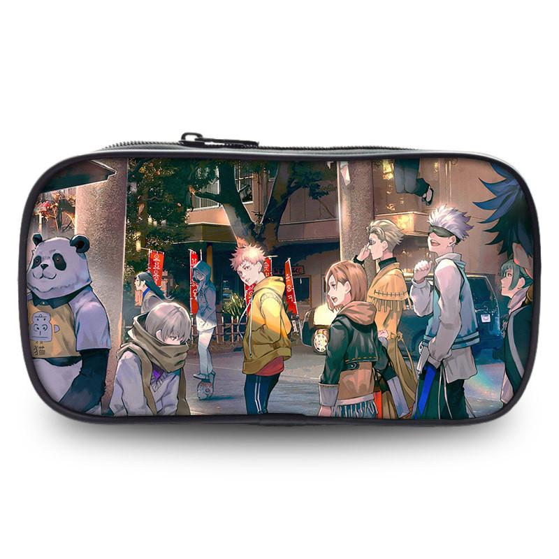 Пенал Jujutsu Kaisen большой вместимости, прочная ткань Оксфорд, аниме-держатель для канцелярских товаров