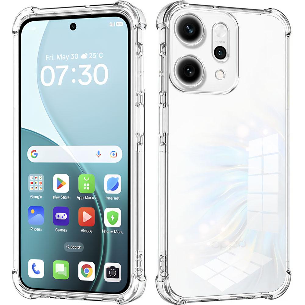 Чехол для телефона OPPO Reno 14 Pro 14 F Чехол Подушка безопасности Мягкий силикон Прозрачный Ударопрочный Задняя крышка для OPPO Reno 14F reno14 Защитный Funda
