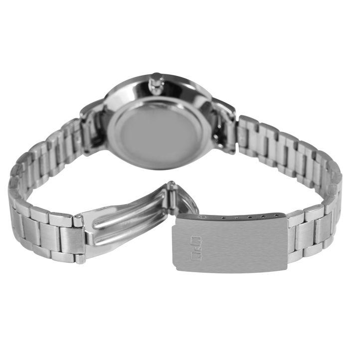 Montre femme - Q&amp;Q - Q&amp;Q Femme - Bracelet acier inoxydable argenté - Cadran rose 32 mm - Étanchéité 3 ATM