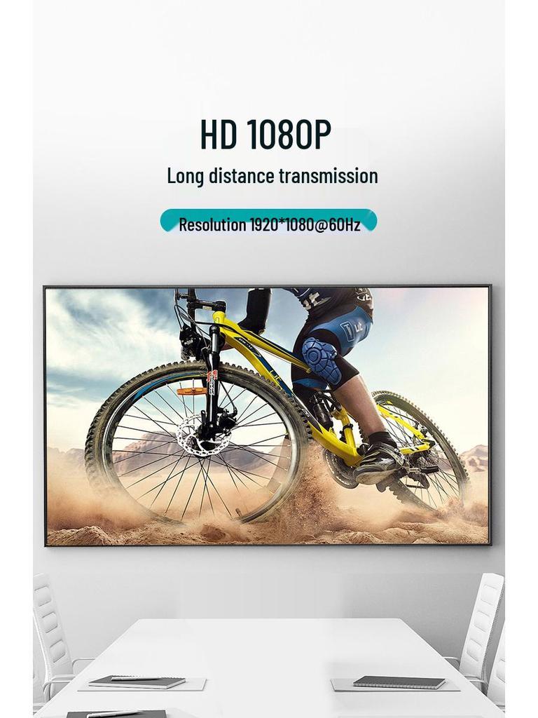 60м HD HDMI сплиттер-удлинитель 1x8 с POC и локальным выходом