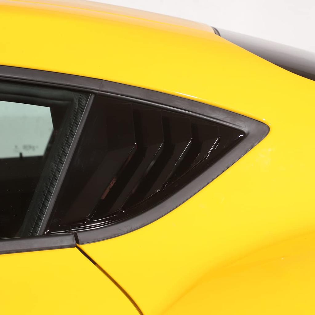 DIYUCAR Car Rear Window Rear Vent Window Car Shutter Side Vent Cover for Toyota Supra GR A90 A91 MK5 Shutter, Louvers, 2019-2022 (Black)