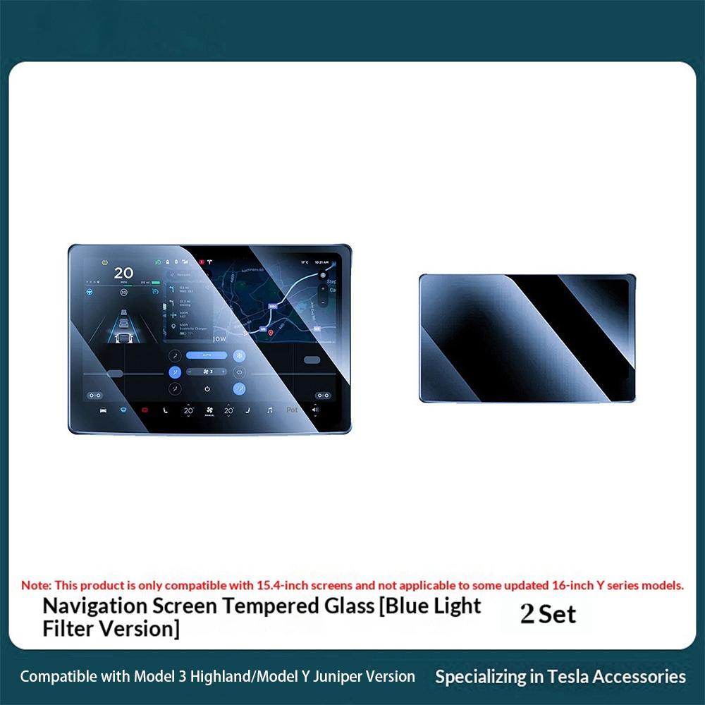 Tempered Glass Film Protector For Tesla Model YL Y Juniper 2025‑2026/3 Highland 2024-2026 Rear Row Center Control Screen Protect