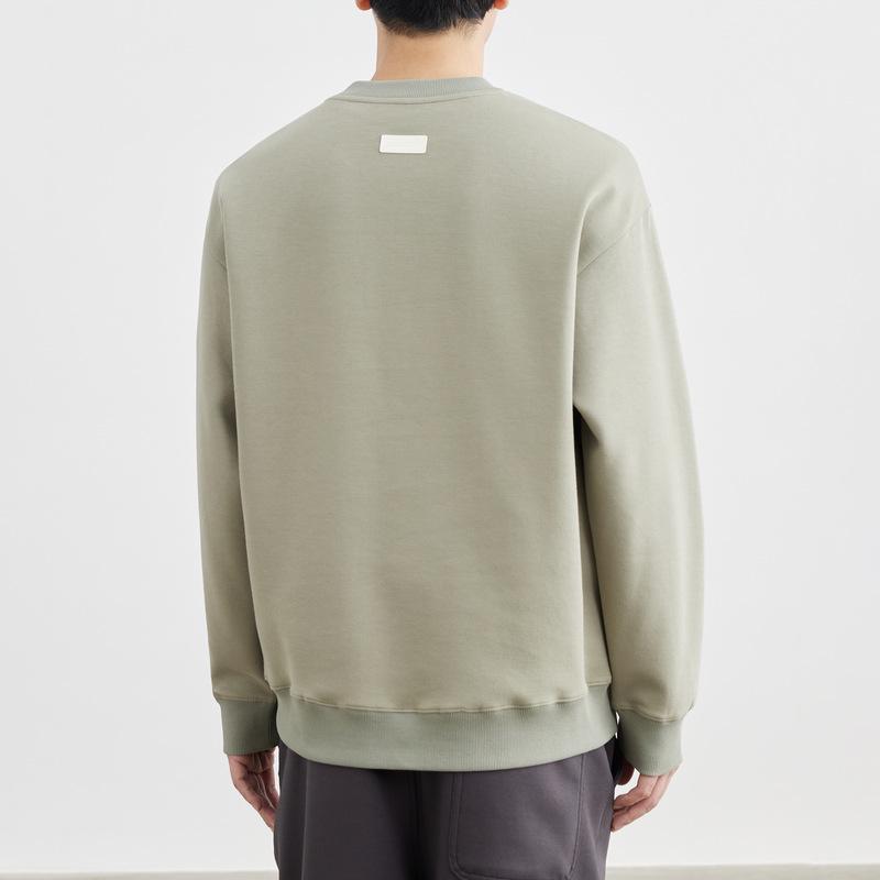 Men's Round Neck Anti-Wrinkle Letter Print Pullover Hoodie - 2025 Spring/Autumn, Slightly Loose Casual Fashion Top.