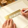 Reading Aid Tool Multi-functional Bookmark Ruler, Ghost/Snowman/Cat/Dog/Tiger/Bird/Dinosaur/Flower Shape Hollow Design, Iron Creative Metal