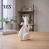 Настольное украшение-кошка, Полая 3D-печатная фигурка, Современная абстрактная статуэтка сидящего котенка, Художественная скульптура животного для украшения дома, Подарок для любителей