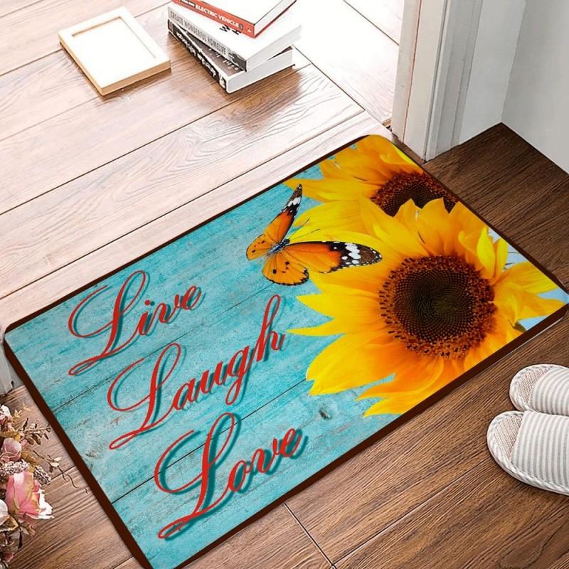 Rustic Welcome Mat for Front Door Outdoor Entrance Door Mat Ideal Rug for Home Indoor Farmhouse Funny Kitchen Carpet Home Decor